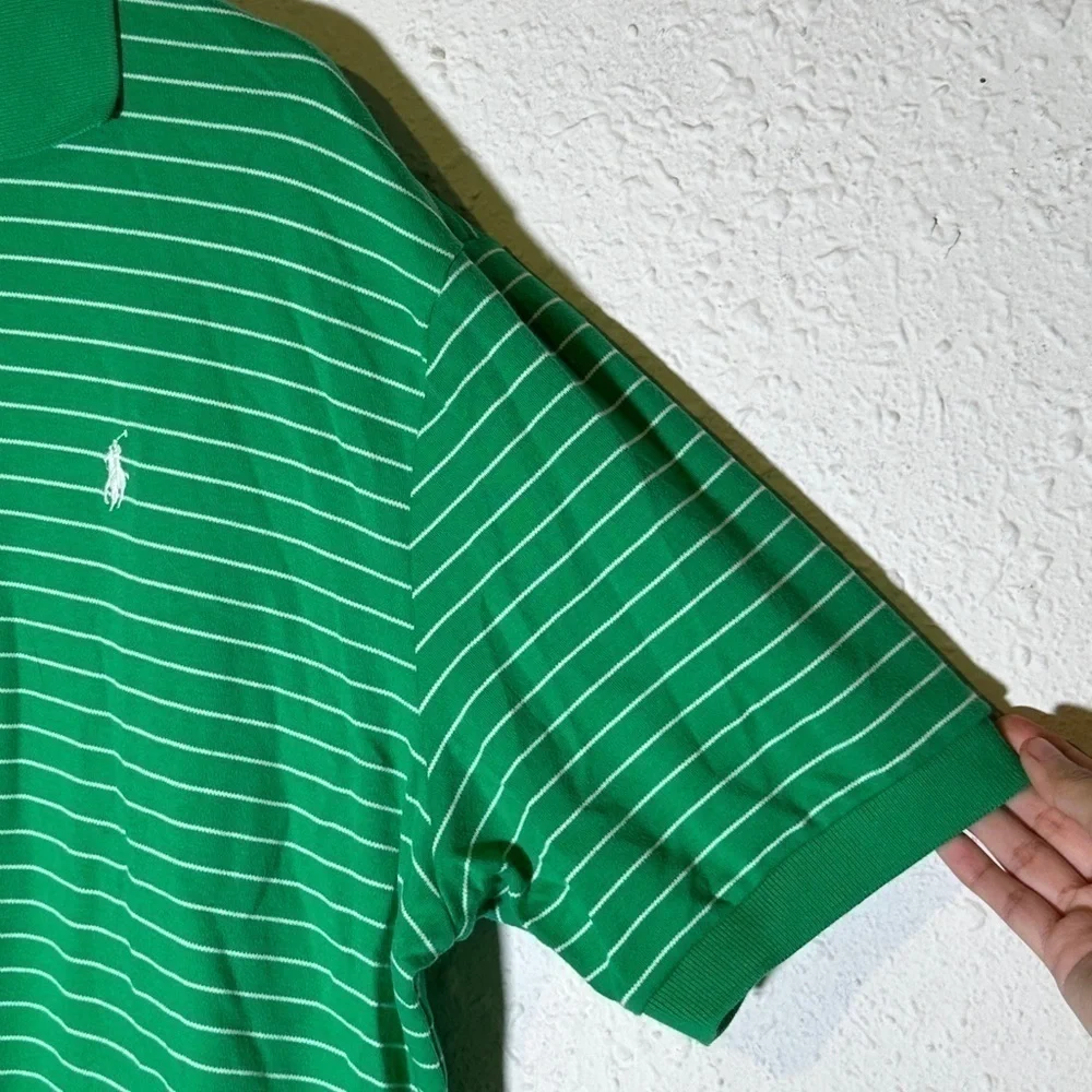 Polo By Ralph Lauren Striped Short Sleeve Polo Top Size Large Men